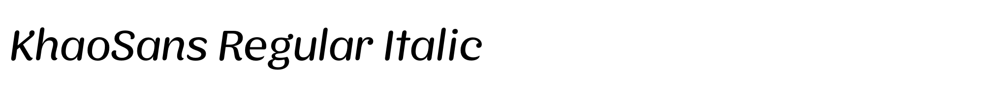 KhaoSans Regular Italic image
